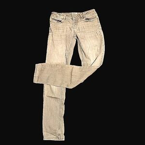 Mid-Rise Aeropostale Bayla Original Jeans Grey Wash Y2K Women's 1/2R